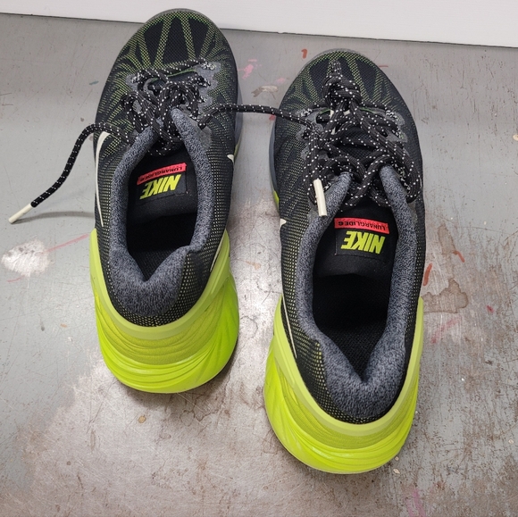 Nike Lunarglide 6/Luna Glide/Black/Green Shoes Size 7y women's 8.5 running - Picture 5 of 11